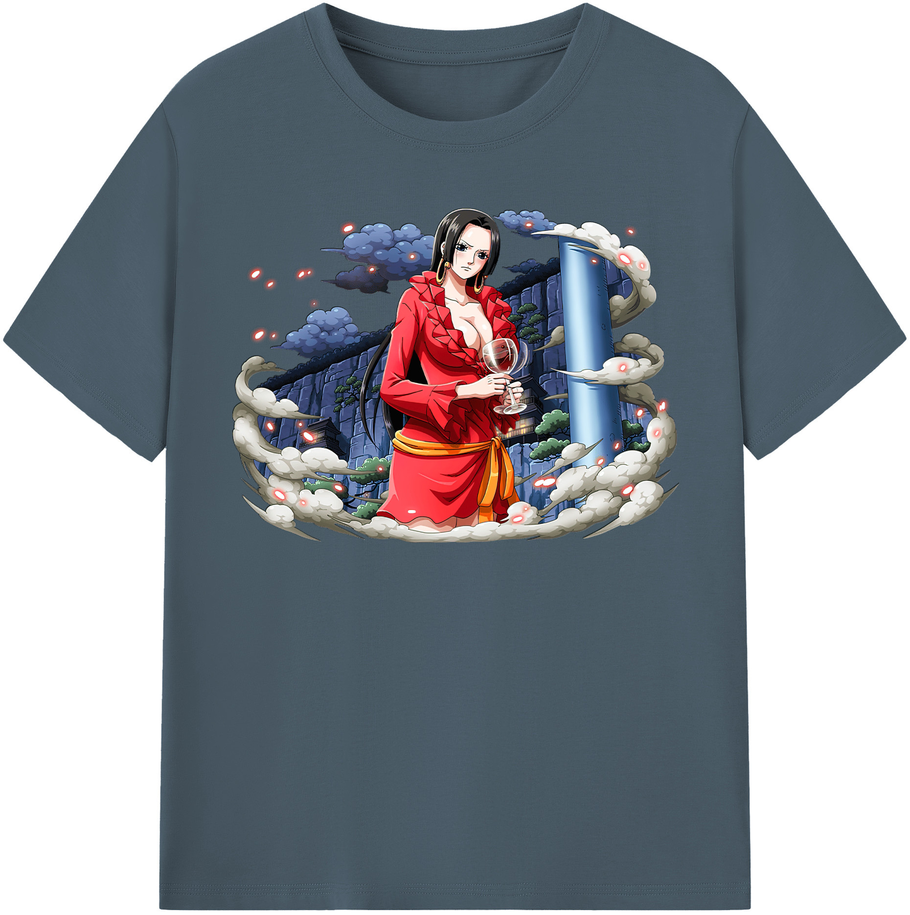 ワンピース ボア・ハンコック ONE PIECE Boa·Hancock 綿100％半袖Tシャツ（フロントプリント）
